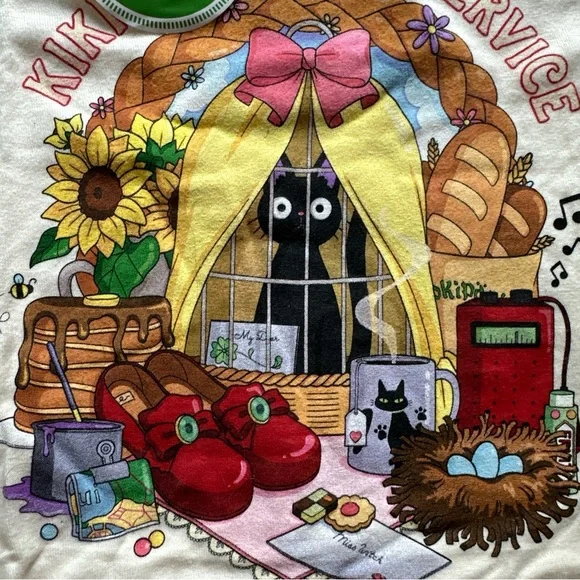 NEW Hot Topic Kiki's Delivery Service Fan Art Finalist Graphic Tee Size M - Picture 8 of 8